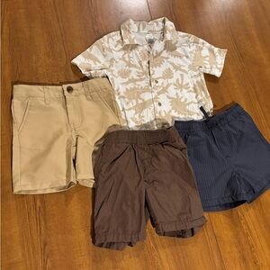 Boys' Summer Outfit Set - Shirt and Shorts